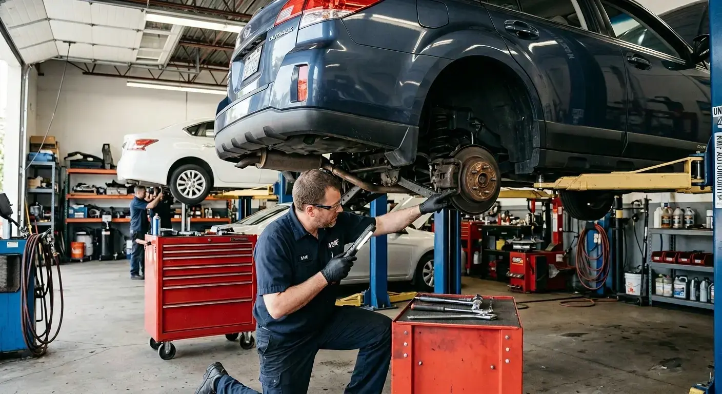 brake repair Burnaby automotive shop technician